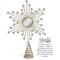 Ornativity Jewel Star Tree Topper - Gold Glitter Sparkling Metal Wire Star Topper with Sparkly Gem Finish Christmas Tree Top Ornament Decoration